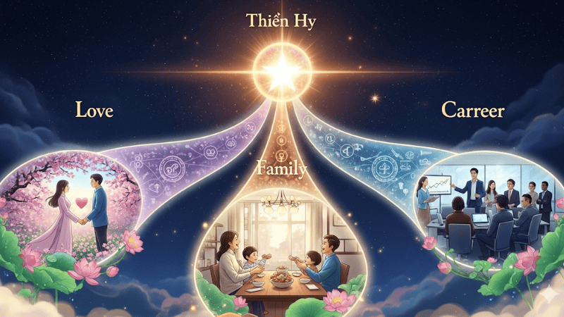 Ảnh Hưởng Của Sao Thiên Hỷ Đến Tình Duyên, Gia Đạo Và Công Danh