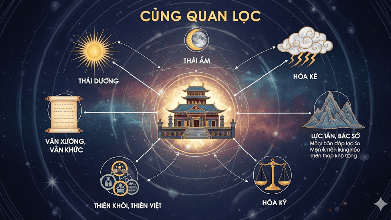 Những yếu tố ảnh hưởng đến Cung Quan Lộc 